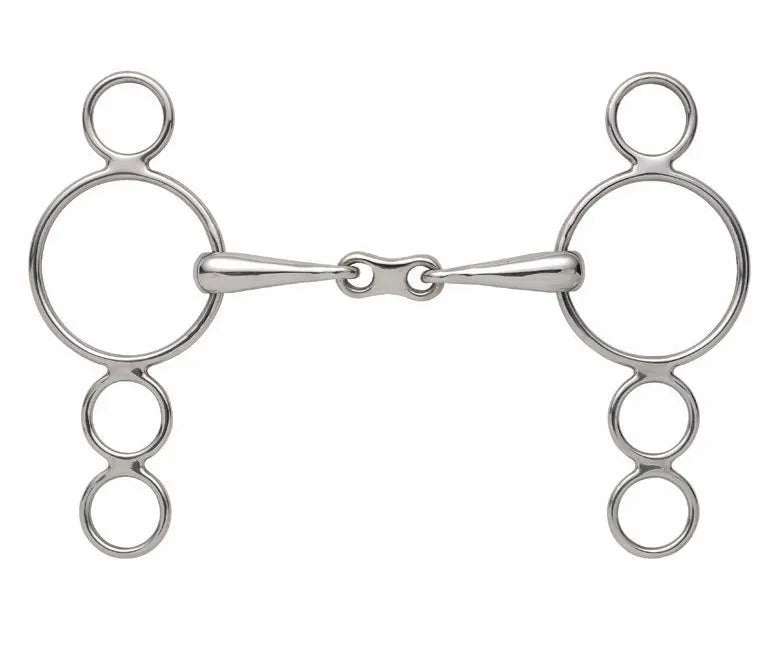 Shires 3 Ring Dutch Gag With French Link