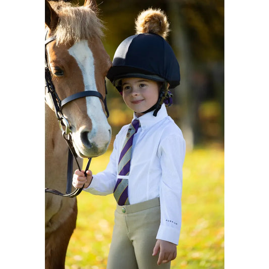 Shires Aubrion Long Sleeve Tie Shirt - Child