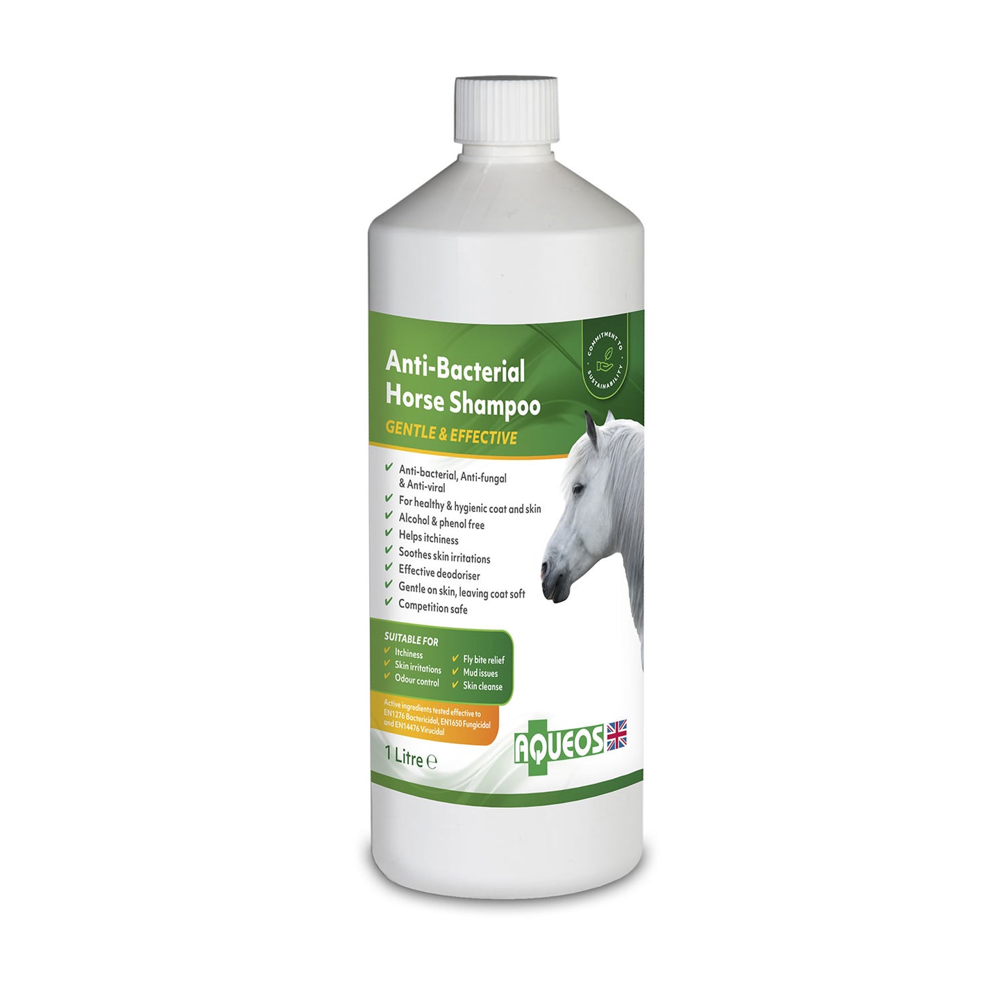 Aqueos Anti-Bacterial Horse Shampoo 1 Litre
