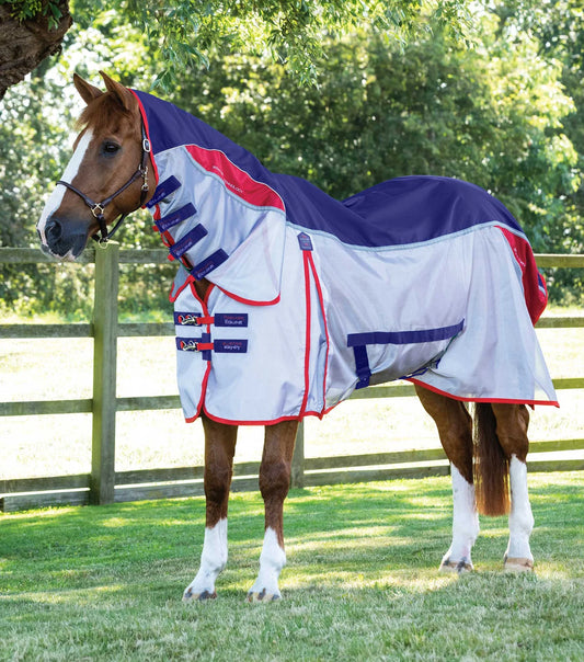 Premier Equine Stay-Dry Super Lite Fly Rug with Surcingles Navy