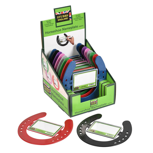Stubbs Horseshoes with Name Plates Assorted Colours - 10 Pack