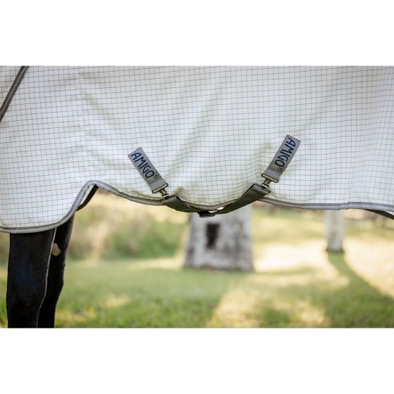 Horseware Amigo Summer Sheet Plus Navy Check/Titanium Grey & Silver