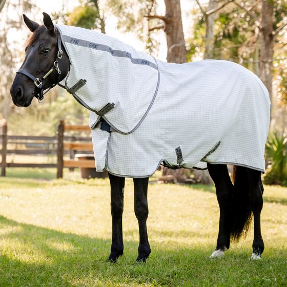 Horseware Amigo Summer Sheet Plus Navy Check/Titanium Grey & Silver