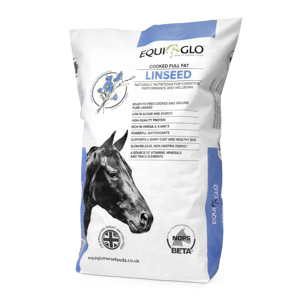 Henry Bell Equiglo Cooked Full Fat Linseed Meal 15kg - Free P&P