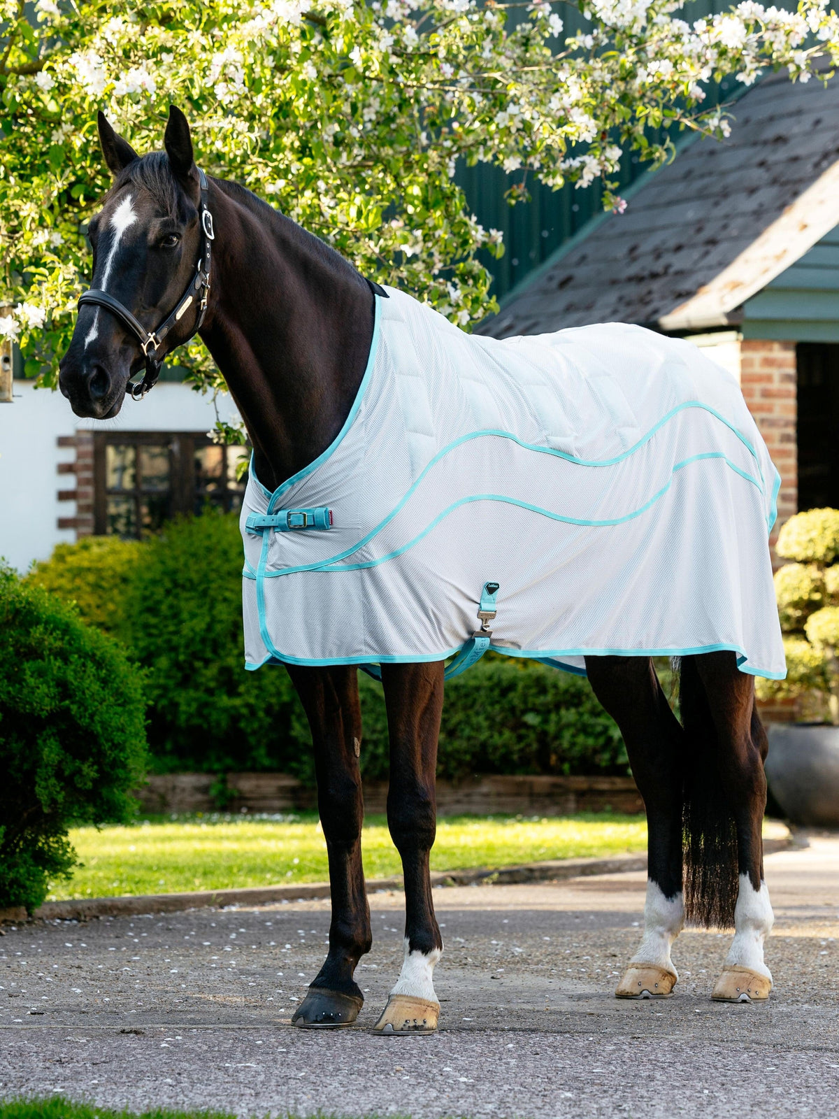 LeMieux Crystal Cooler Rug Grey view 4