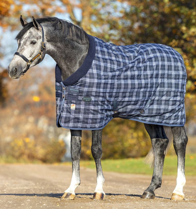 Horseware Rhino Original Stable Rug Vari-Layer Medium Navy Check/Indigo