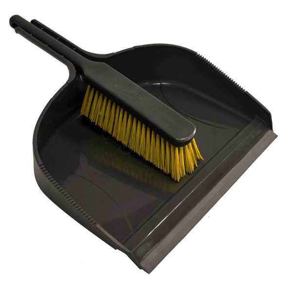 Dustpan With Stiff Banister Brush