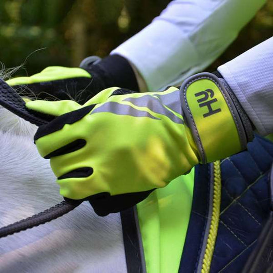 Hy Equestrian Reflector Riding Gloves