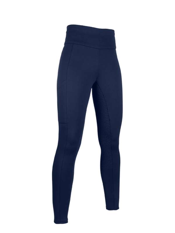 Hy Equestrian Soft Shimmer Brushed Riding Tights Navy
