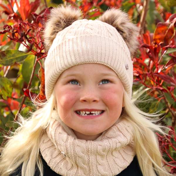 Hy Equestrian Morzine Kids Hat & Snood Set