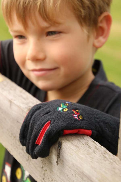 Tractor Collection Fleece Gloves By Little Knight