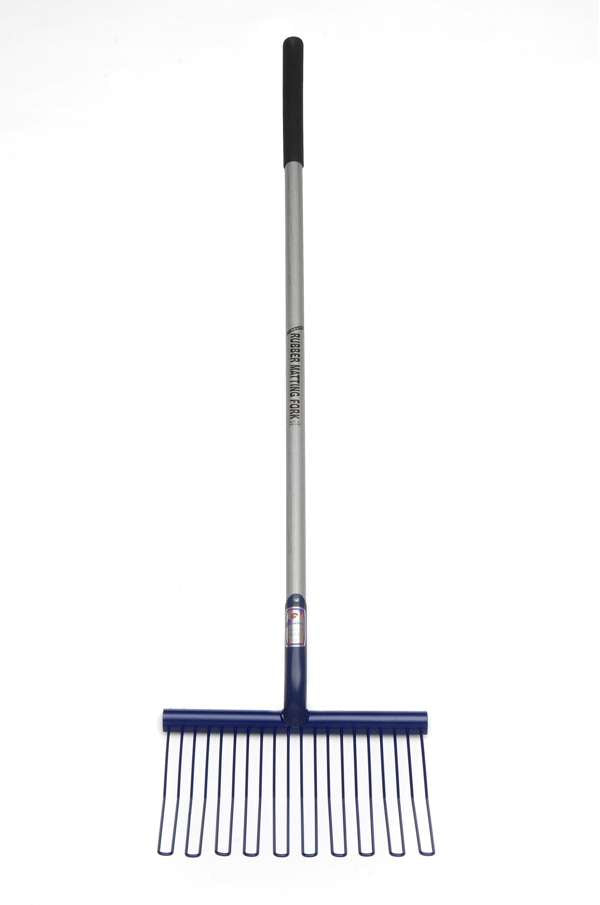 Fynalite Rubber Matting Fork Long Hardwood Handle Blue 120cm - Free P&P