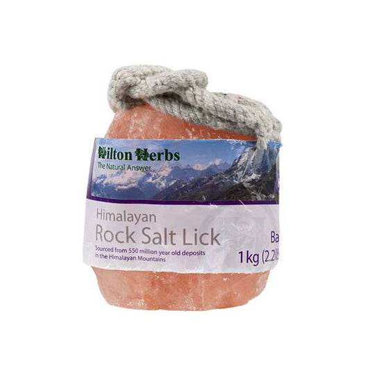 Hilton Herbs Himalayan Salt Lick With Rope 1kg