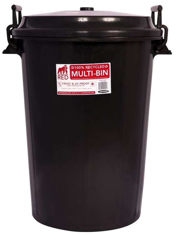 Red Gorilla Tubtrug Multi-Bin c/w Clip Lid Large Black