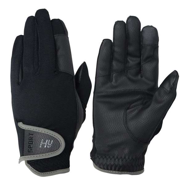 Hy Equestrian Sport Dynamic Lightweight Riding Gloves Black