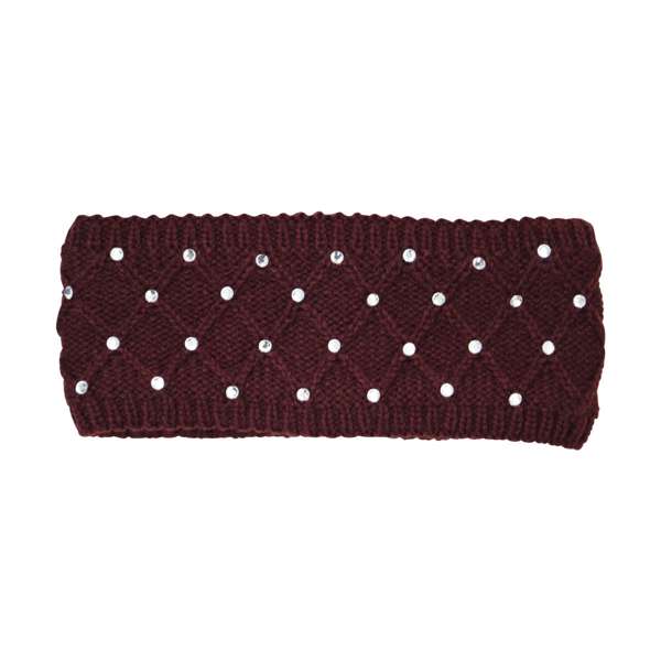 Hy Equestrian Munich Diamante Headband Burgundy