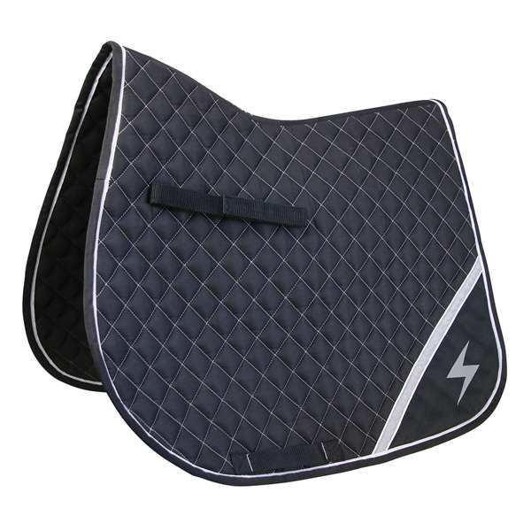 Hy Equestrian Silva Flash Saddle Pad Black/Reflective Silver