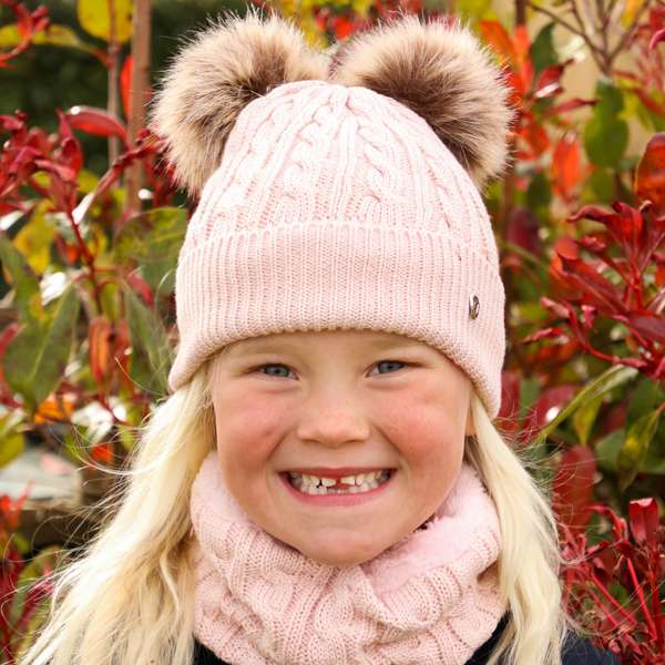 Hy Equestrian Morzine Kids Hat & Snood Set