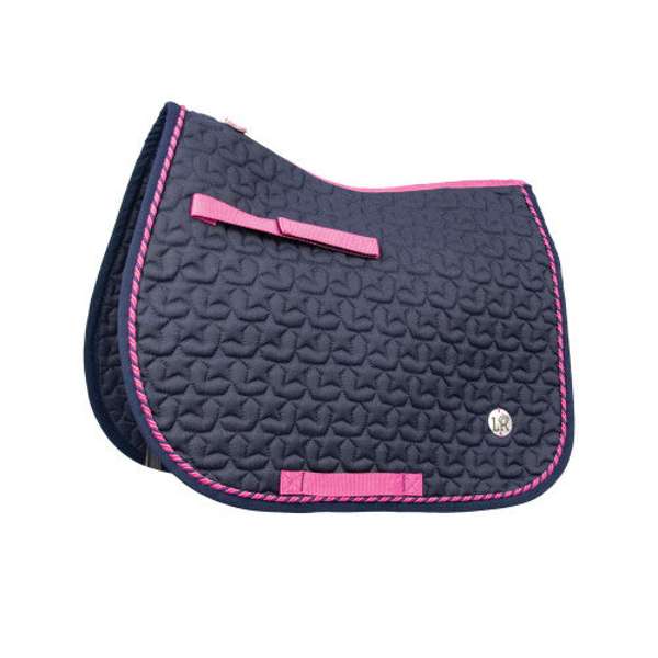 Suzie Saddle Pad By Little Rider Navy/Pink