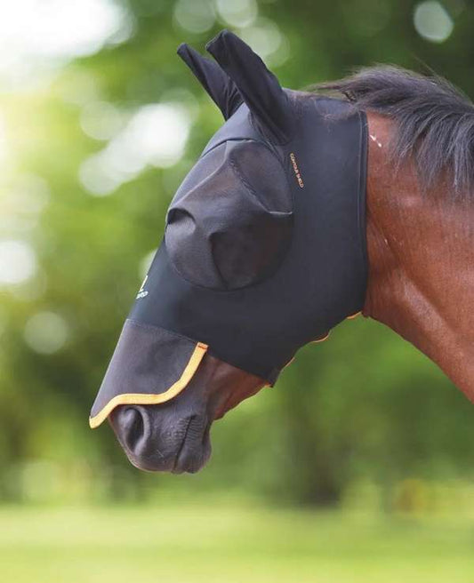 Shires Flyguard Pro Stretch Fly Mask With Nose Jet