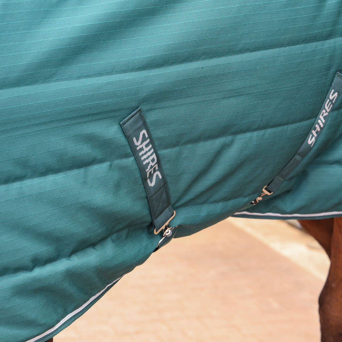 Shires Tempest Original 200g Stable Rug & Neck Set Emerald Green view 3
