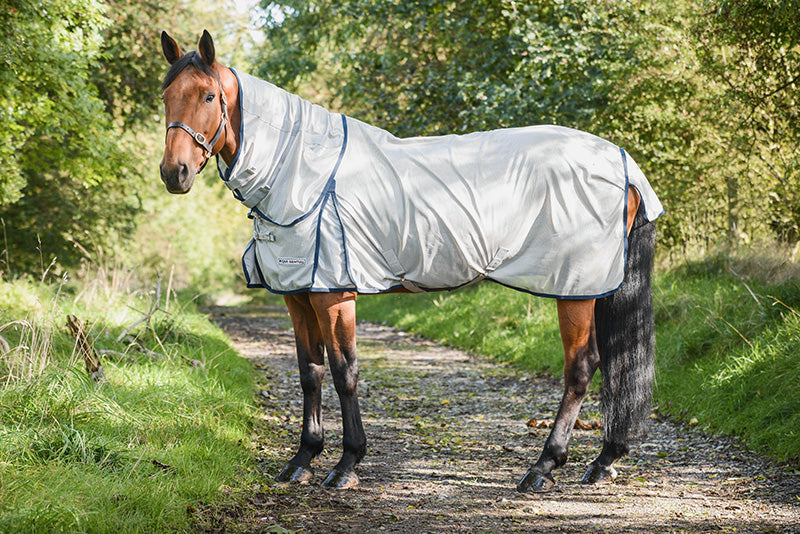 Mackey Equisential Fly Rug Navy/Silver
