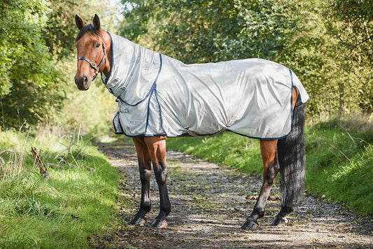 Mackey Equisential Fly Rug Navy/Silver
