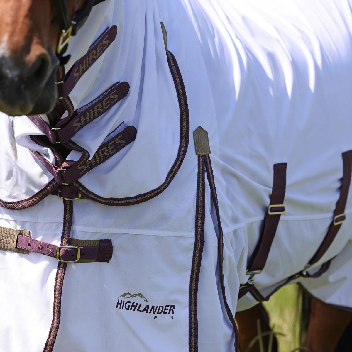 Shires Highlander Plus Fly Sheet Combo Black Cherry