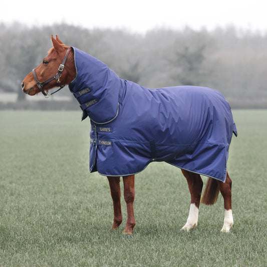 Shires Typhoon Lite 0g Combo Turnout Rug Navy