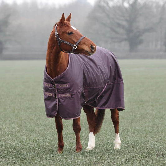 Shires Typhoon 100g Turnout Rug Black Cherry