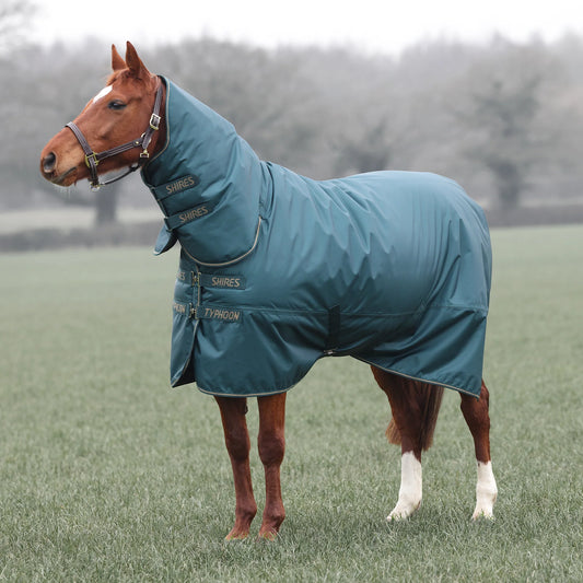 Shires Typhoon 200g Combo Turnout Rug Green