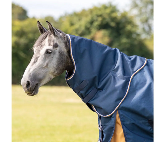 Shires Highlander Plus Lite Turnout Rug Neck Cover Navy