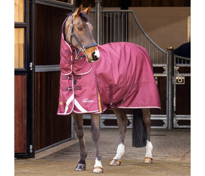 Shires Highlander Plus 100g Combo Turnout Rug Maroon