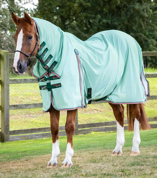 Premier Equine Combo Mesh Air Fly Rug with Surcingles Mint Green