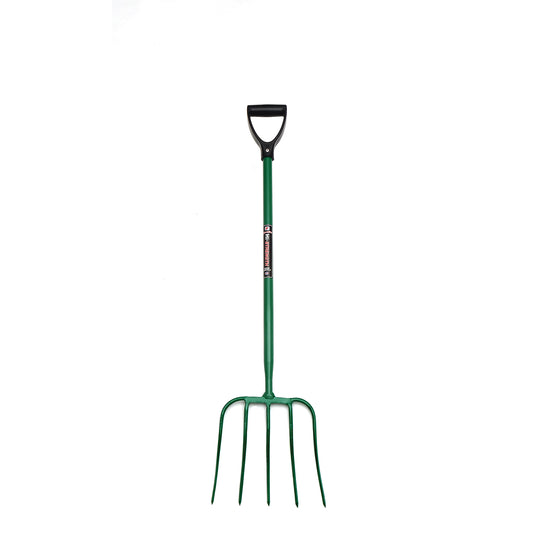 Fynalite Hi-Strength Manure Fork 5 Prong D-Grip 32" Green 5PD- Free P&P