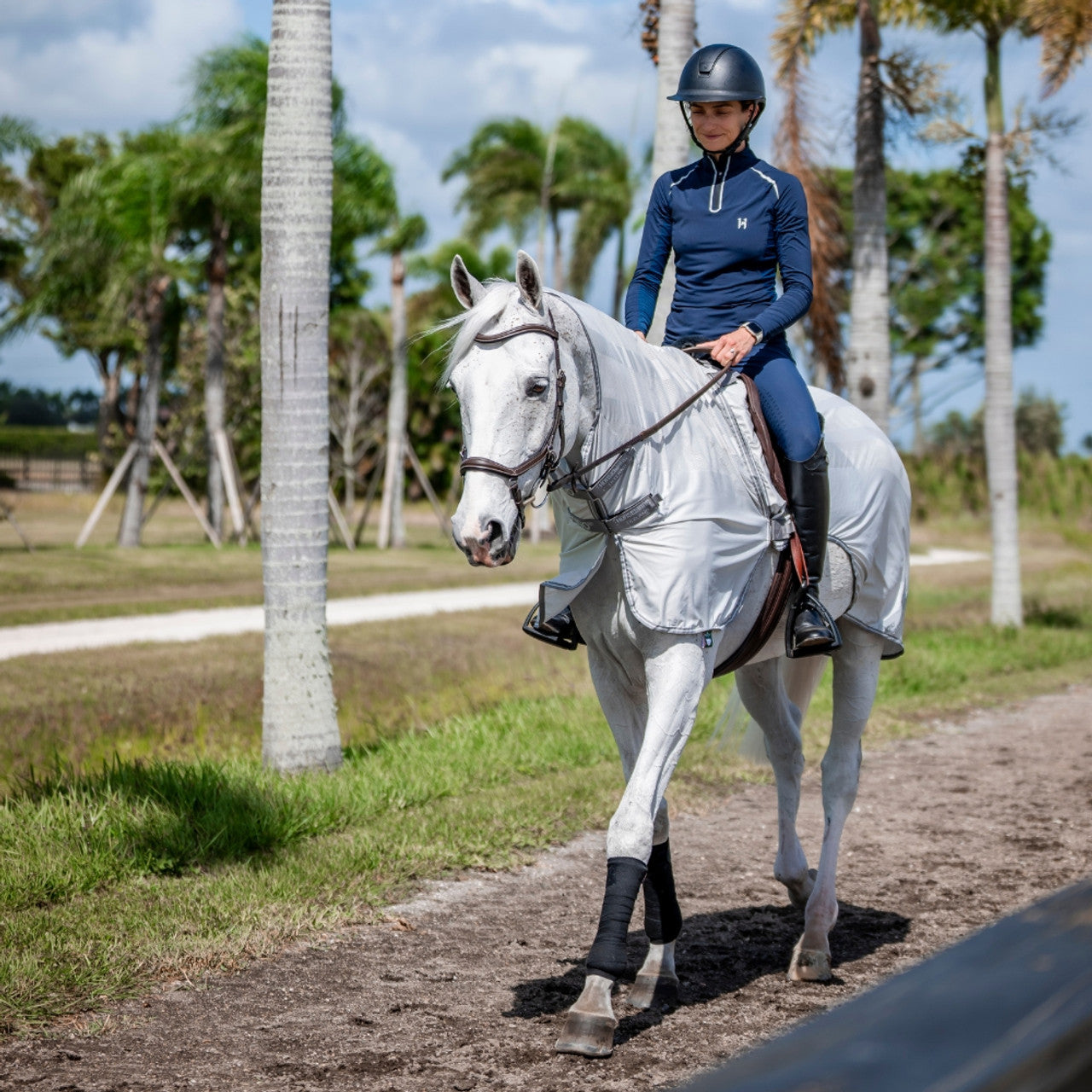 Horseware Amigo Flyrider Ride On Fly Rug Silver/Titanium Grey – Equi ...