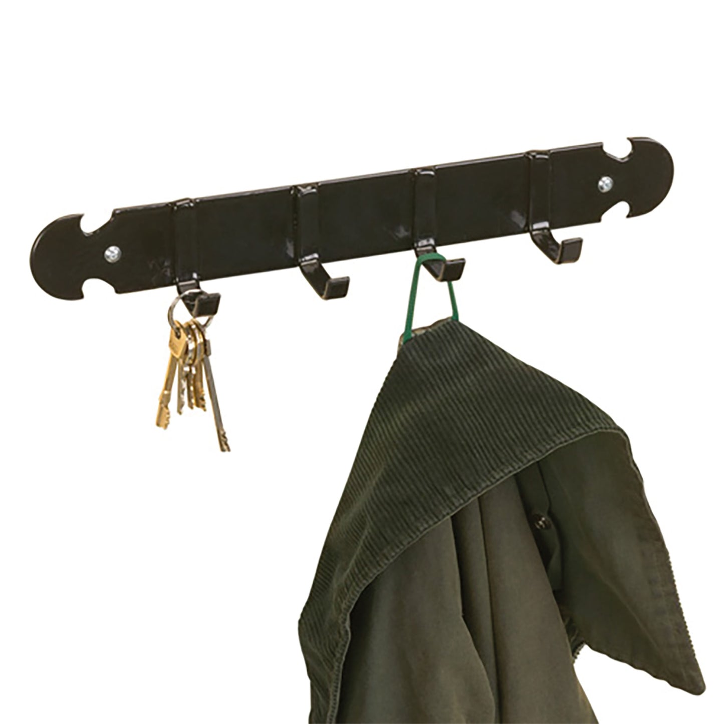 Stubbs Coat & Key Rack Black S284