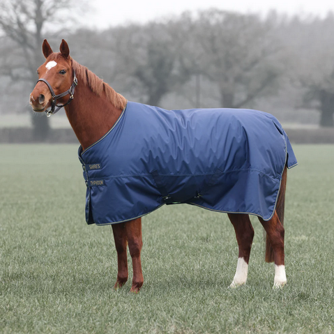 Shires Typhoon Lite 0g Turnout Rug Navy