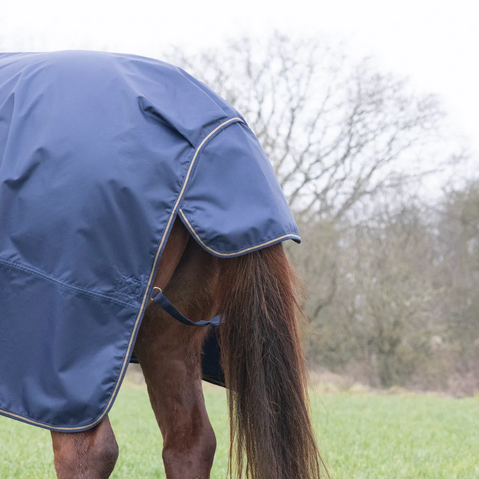 Shires Typhoon Lite 0g Turnout Rug Navy view 4