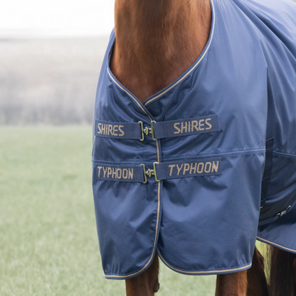 Shires Typhoon Lite 0g Turnout Rug Navy view 3