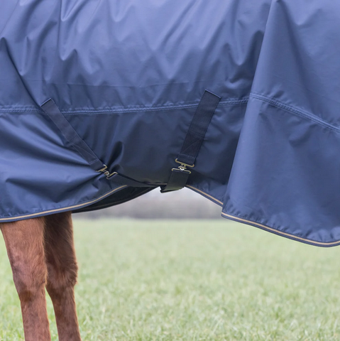 Shires Typhoon Lite 0g Turnout Rug Navy view 2