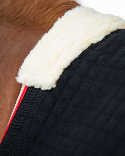 Premier Equine Premtex cooler rug, black, rear view