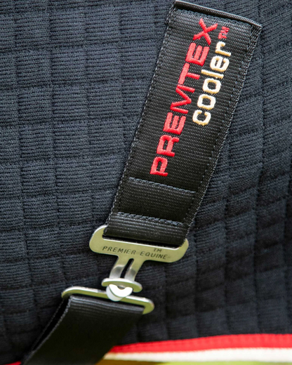 Premier Equine Premtex cooler rug, black, side view