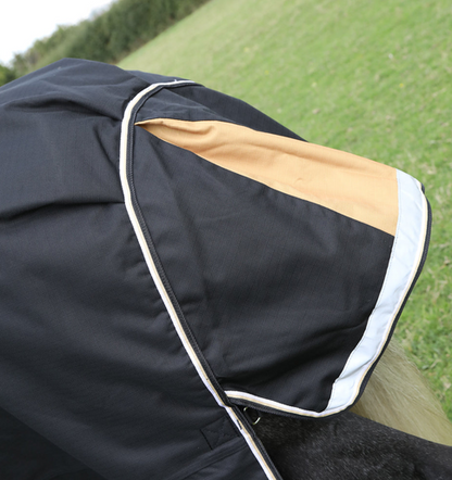 Shires Highlander Plus 200g Turnout Rug & Neck Set Black view 2