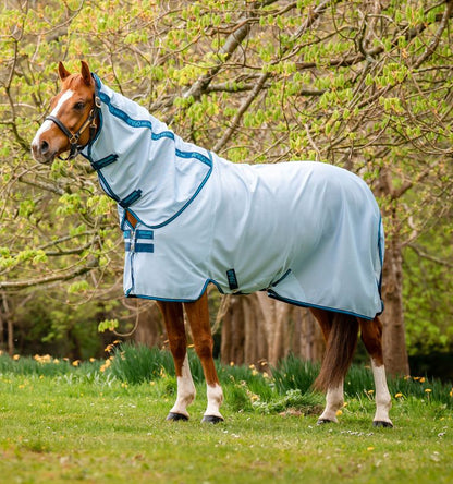 Horseware Amigo Bug Rug Fly Sheet Azure Blue/Navy & Electric Blue