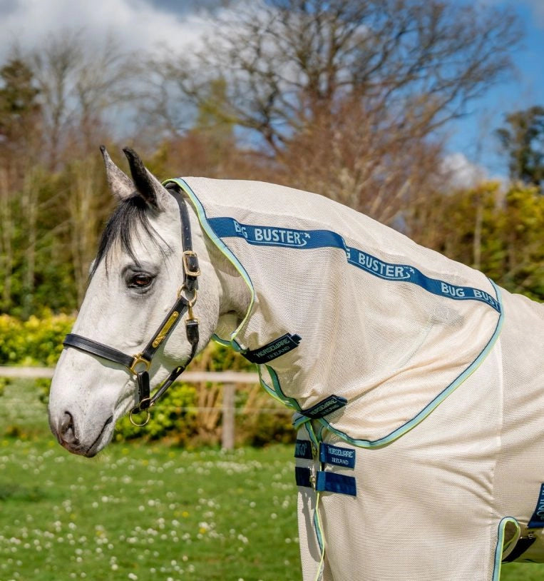 Horseware Amigo Bug Buster Fly Sheet Chalk/Navy & Blue Haze