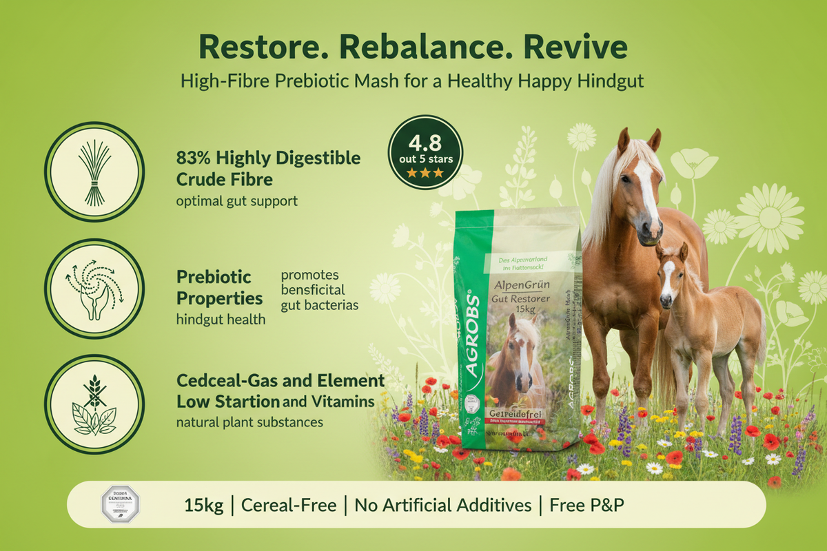 Agrobs AlpenGrun Mash Gut Restorer 15kg Infographic