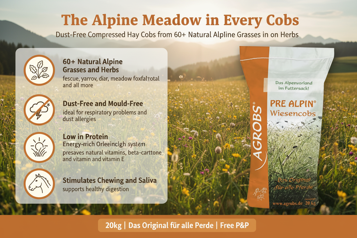 Agrobs Pre Alpin Wiesencobs Meadow Cobs 20kg Infographic