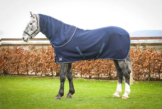 Mackey Aran Thermo Rug Navy