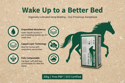 Aubiose Hemp Bedding 20kg Infographic